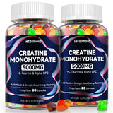 Letollhold creatina gomitas monohidrato, bote de 160, energía para entrenamientos intensos.
