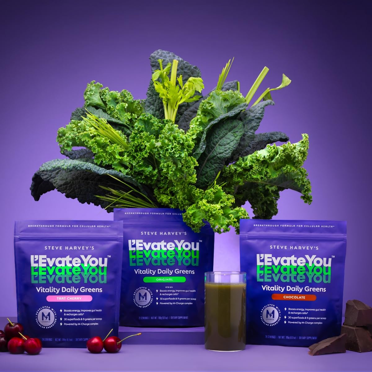 L'Evate You Vitality Daily Greens mezcla antioxidante para cuidado general