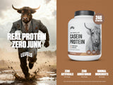 Levels Nutrition Casein micelar chocolate con cucharada, mezcla lista para merienda nocturna.