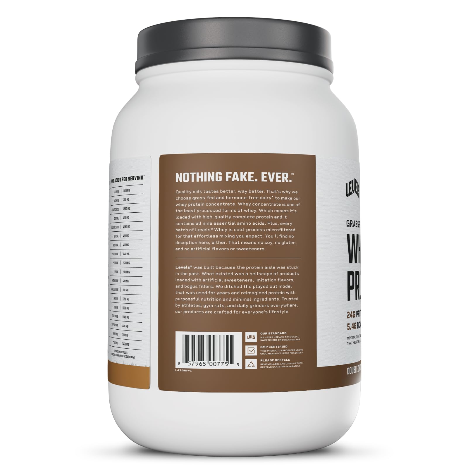 Proteína Levels de suero, diseño de empaque en lata, almacenamiento práctico.