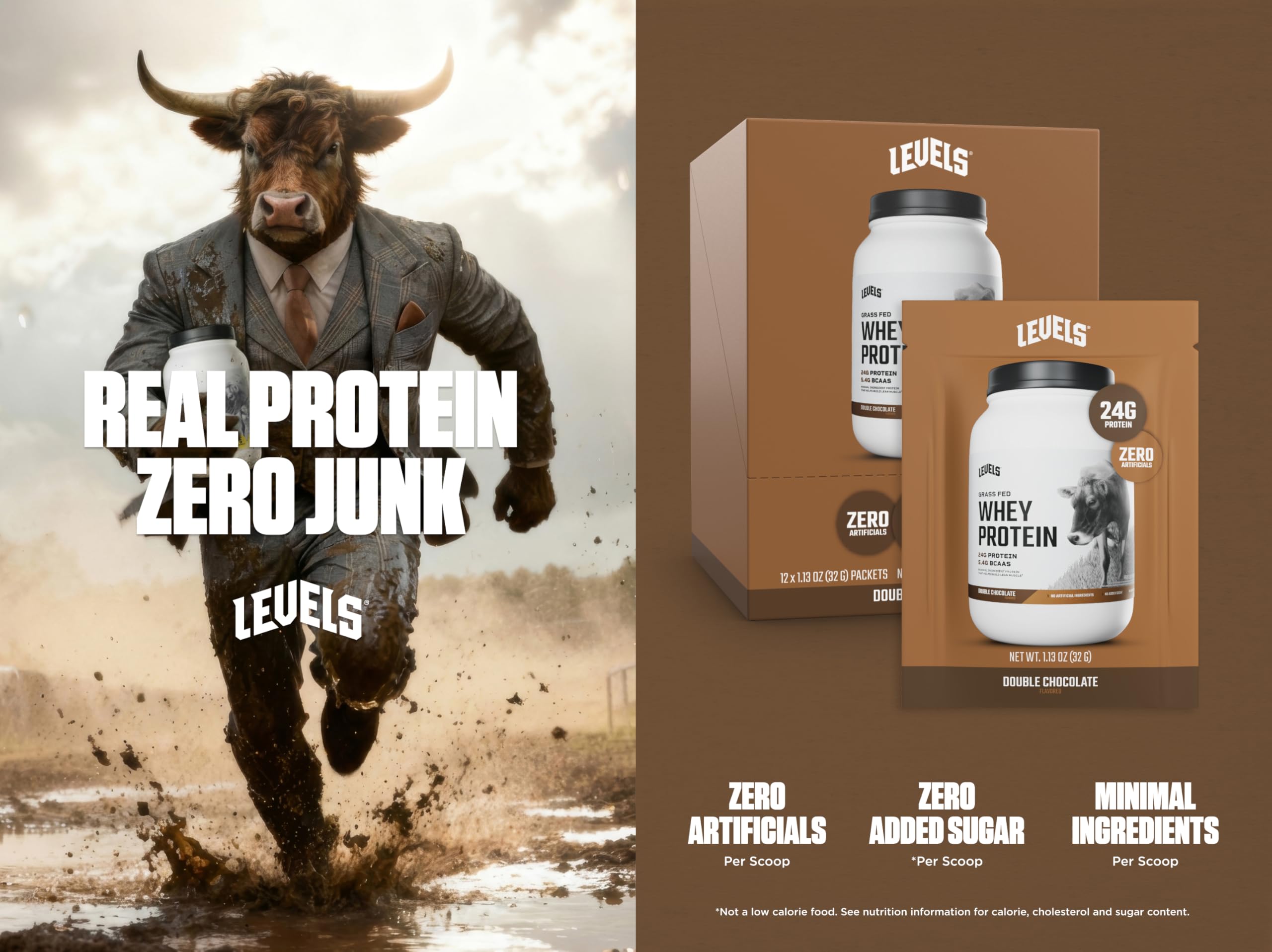 Medidor de Levels Whey Grass Fed para porciones precisas de proteína