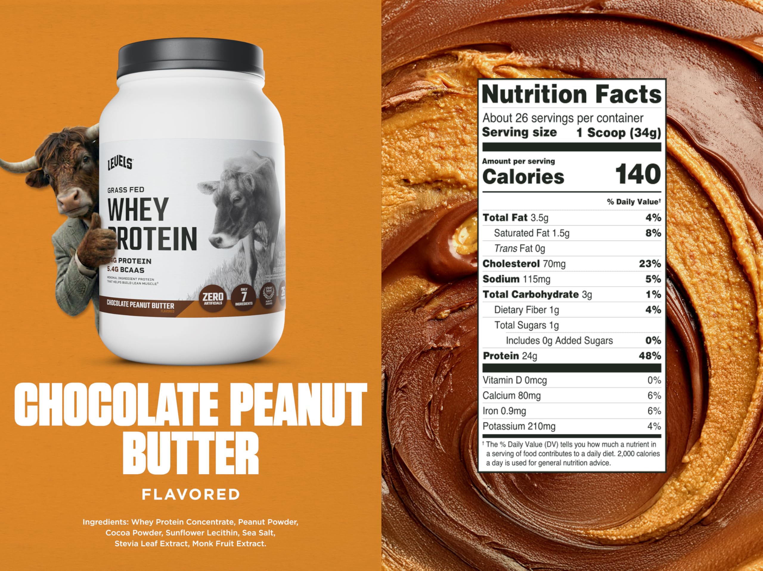 Cucharada medidora de Levels Whey para medir proteína con facilidad