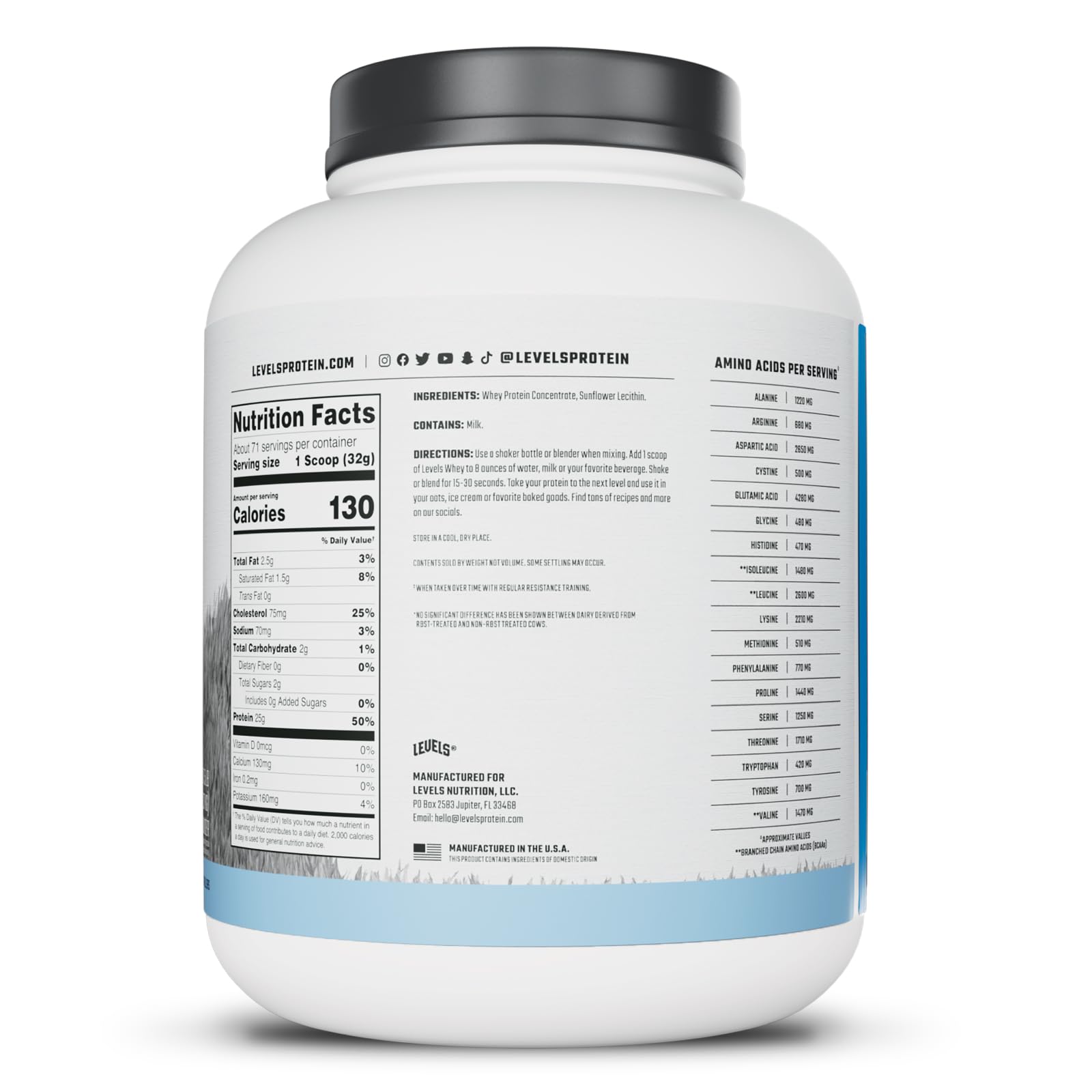 Levels Whey Protéina 100% proteína de suero de leche
