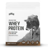 Levels Whey Protein doble chocolate en bote, ideal para entrenamientos diarios.