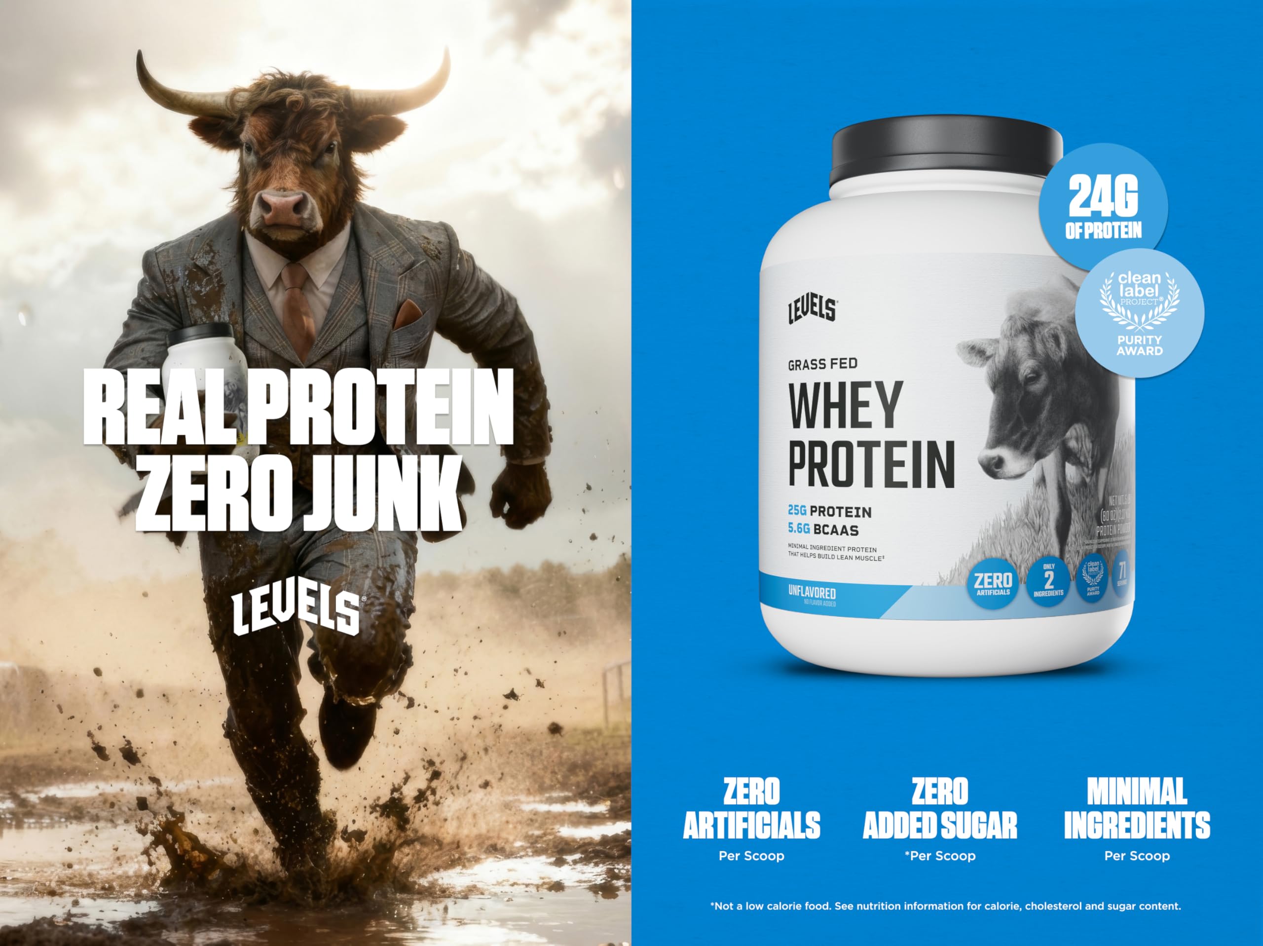 Levels Whey Protéina mezcla suave al disolverse en agua