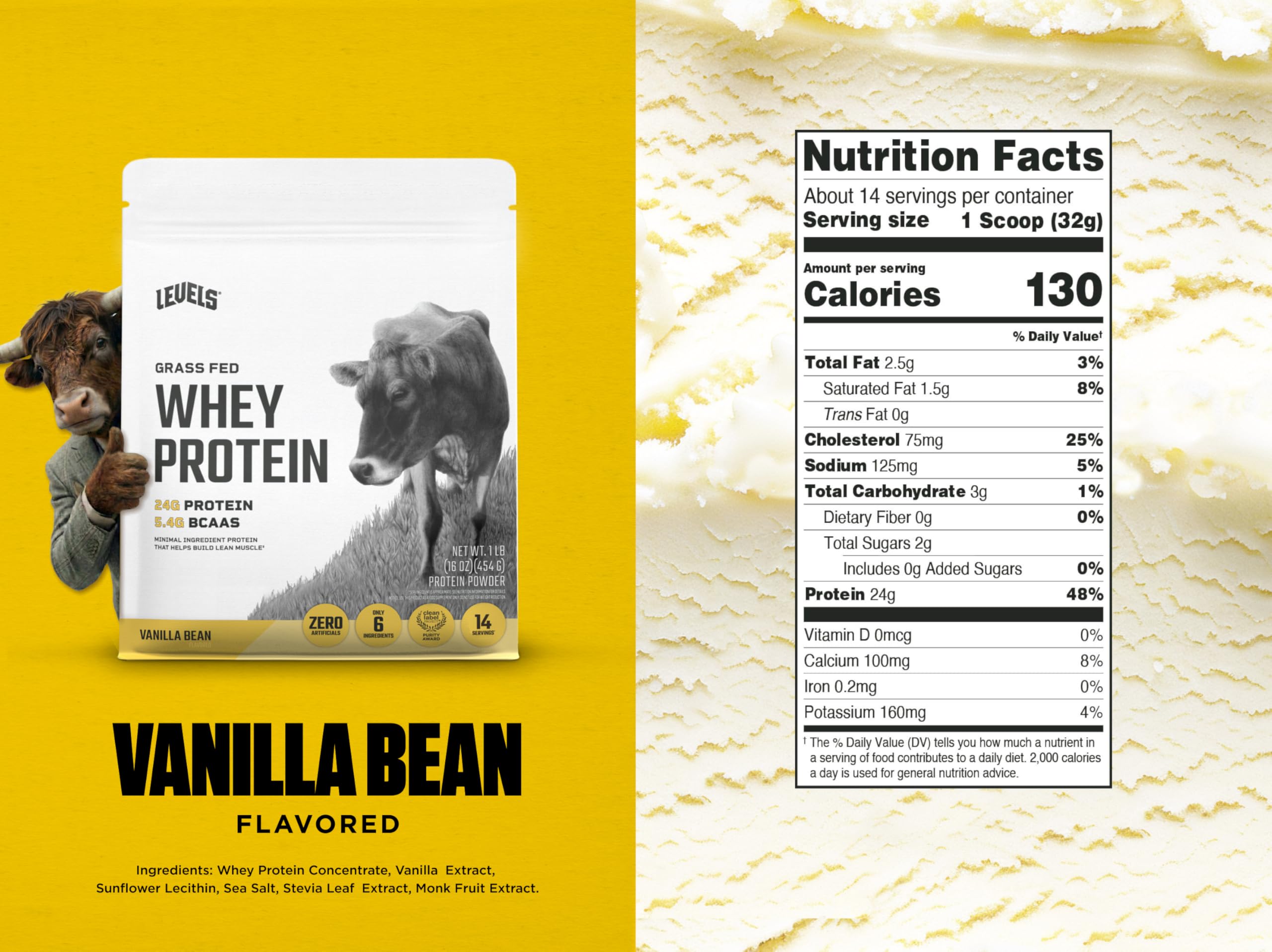 Proteína Levels: sabor vainilla para batidos deliciosos.