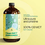 LevelUp Clean MCT Oil textura líquida clara para mezclar fácilmente.