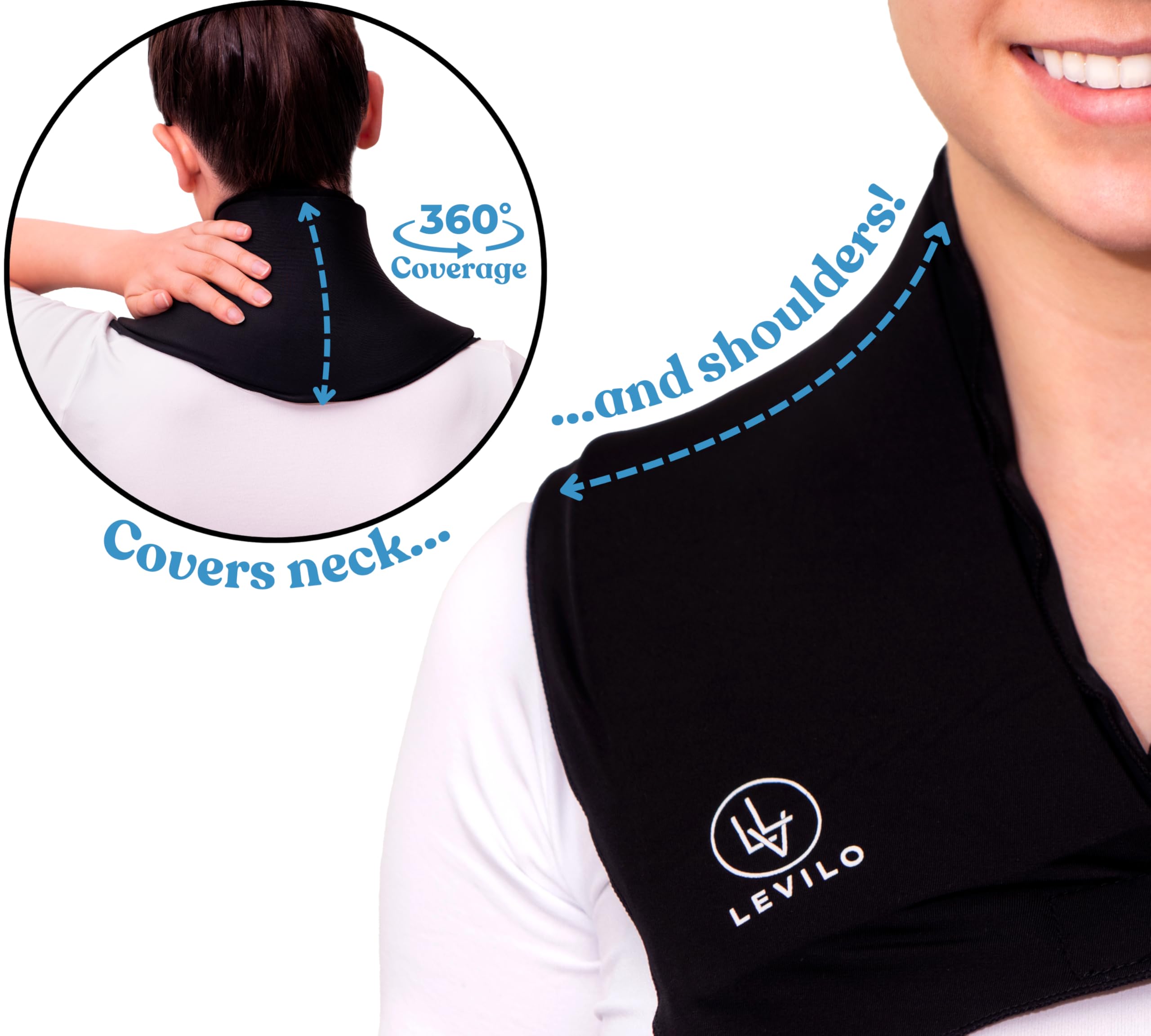 LEVILO bolsa-gel-cuello: terapia fría o caliente para cuello y hombros tras días largos.