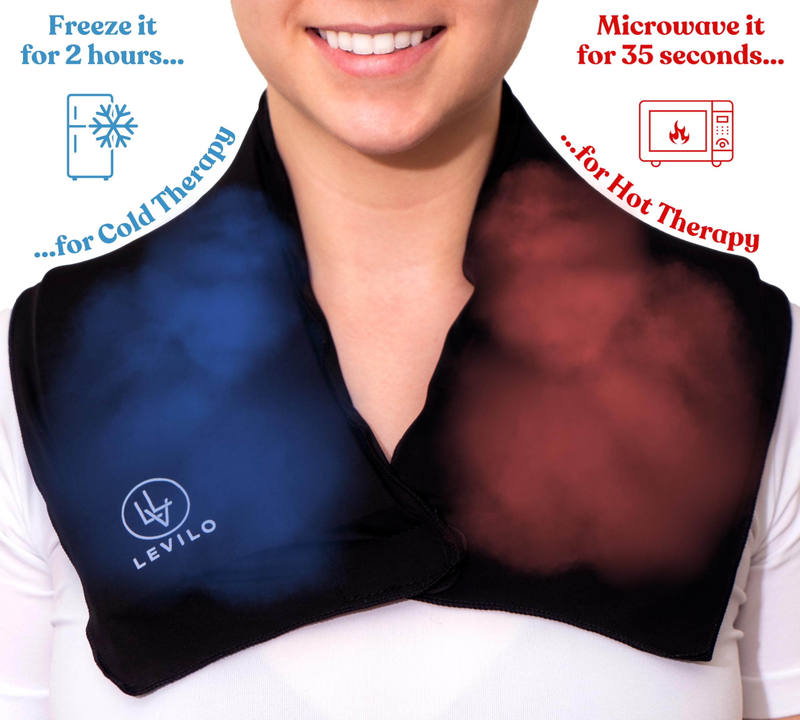 LEVILO usos-multiples-cuello-hombros: apto para diversas zonas del cuerpo.