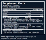 Lewis Labs Multi Colageno con enzimas digestivas, cápsulas para digestión diaria