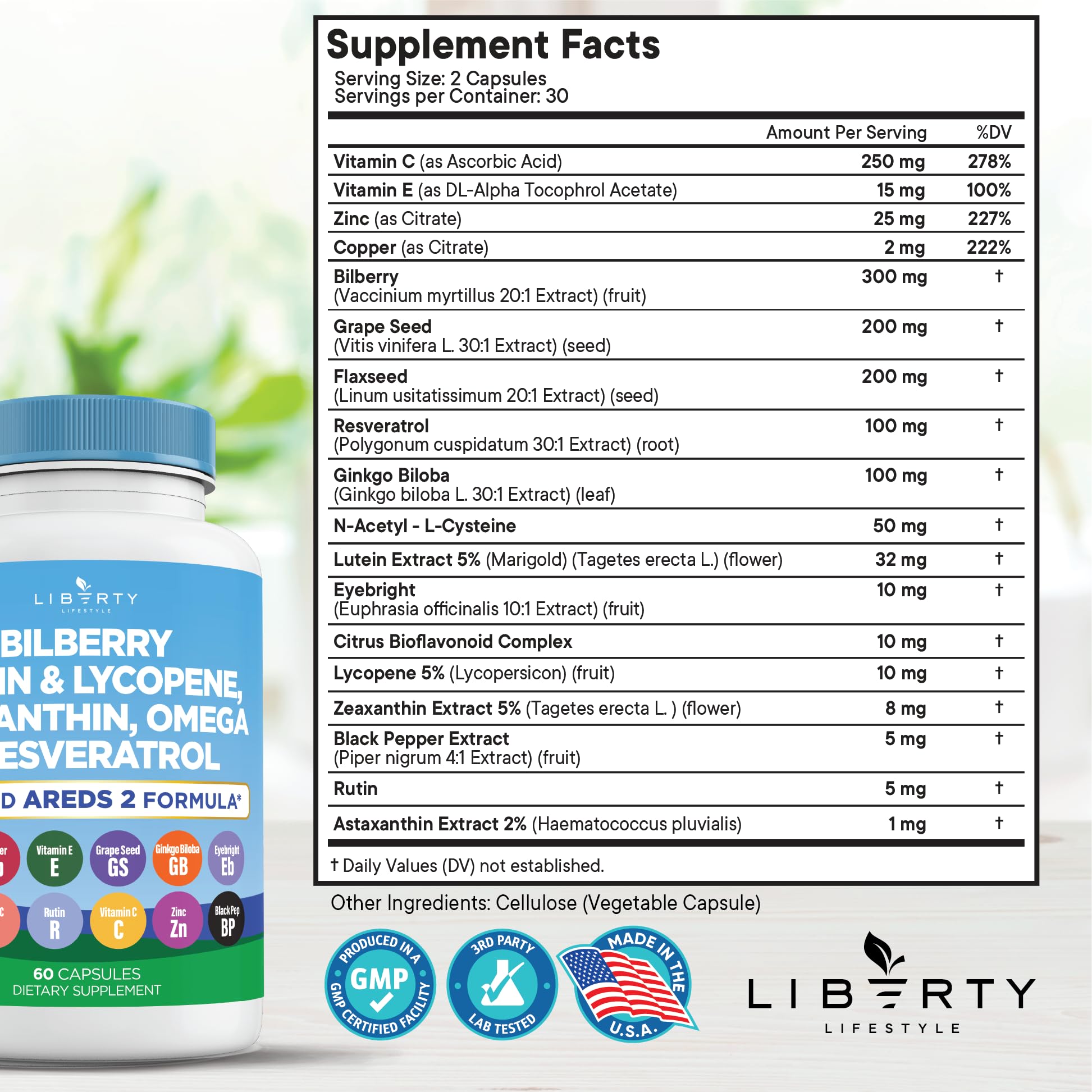 Liberty Lifestyle licopeno: antioxidante para el soporte visual