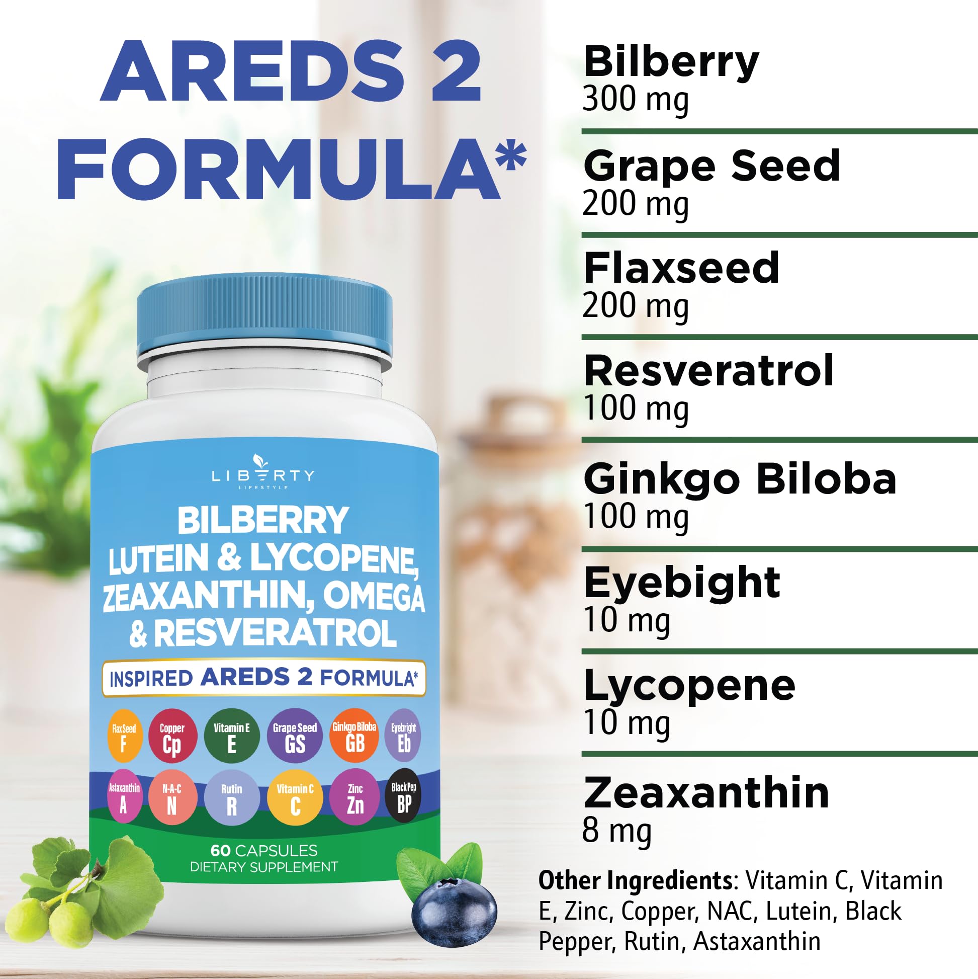 Liberty Lifestyle resveratrol: antioxidantes para ojos activos