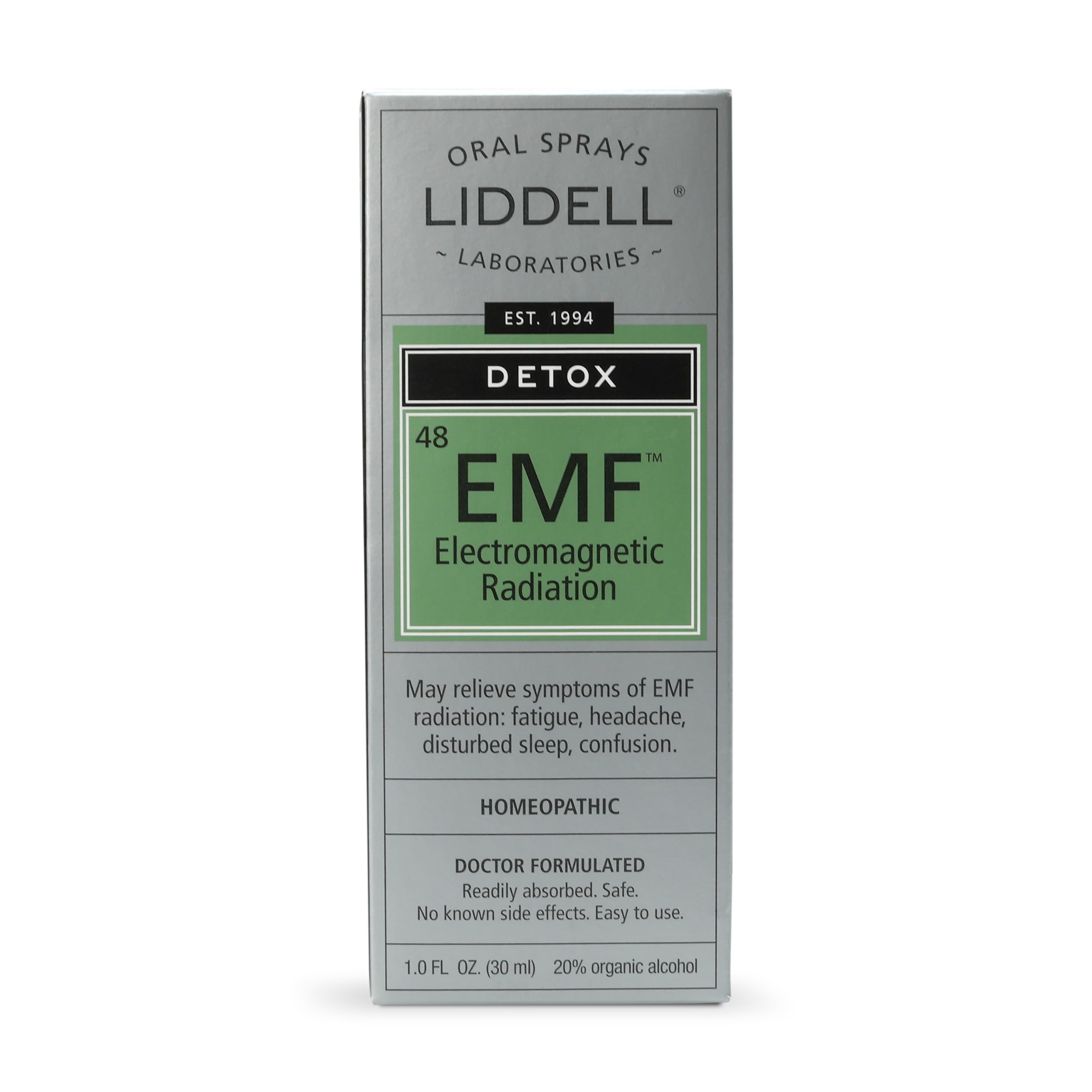 Boquilla de atomizador de Liddell EMF Detox para pulverizar con precisión.