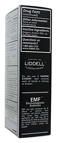 Empaque estadounidense de Liddell EMF Detox garantizando calidad.