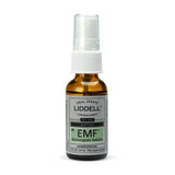 Etiqueta frontal de Liddell EMF Detox destacando fórmula homeopática suave.