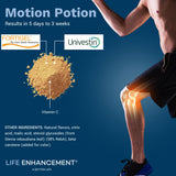 Life Enhancement Motion Potion vaso con bebida lista para tomar.