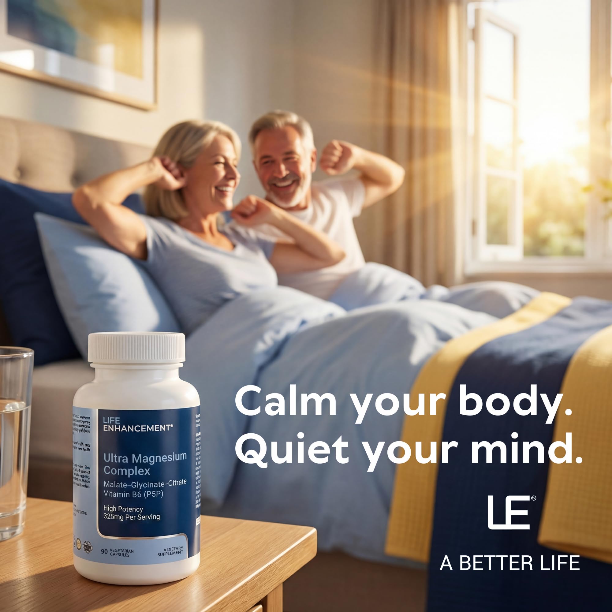Life Enhancement Ultra Triple Magnesio Complejo etiqueta frontal: información clara para la compra consciente.