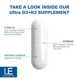 Life Enhancement Vitamin D3 K2 – formato vegetariano para consumo diario y energía.