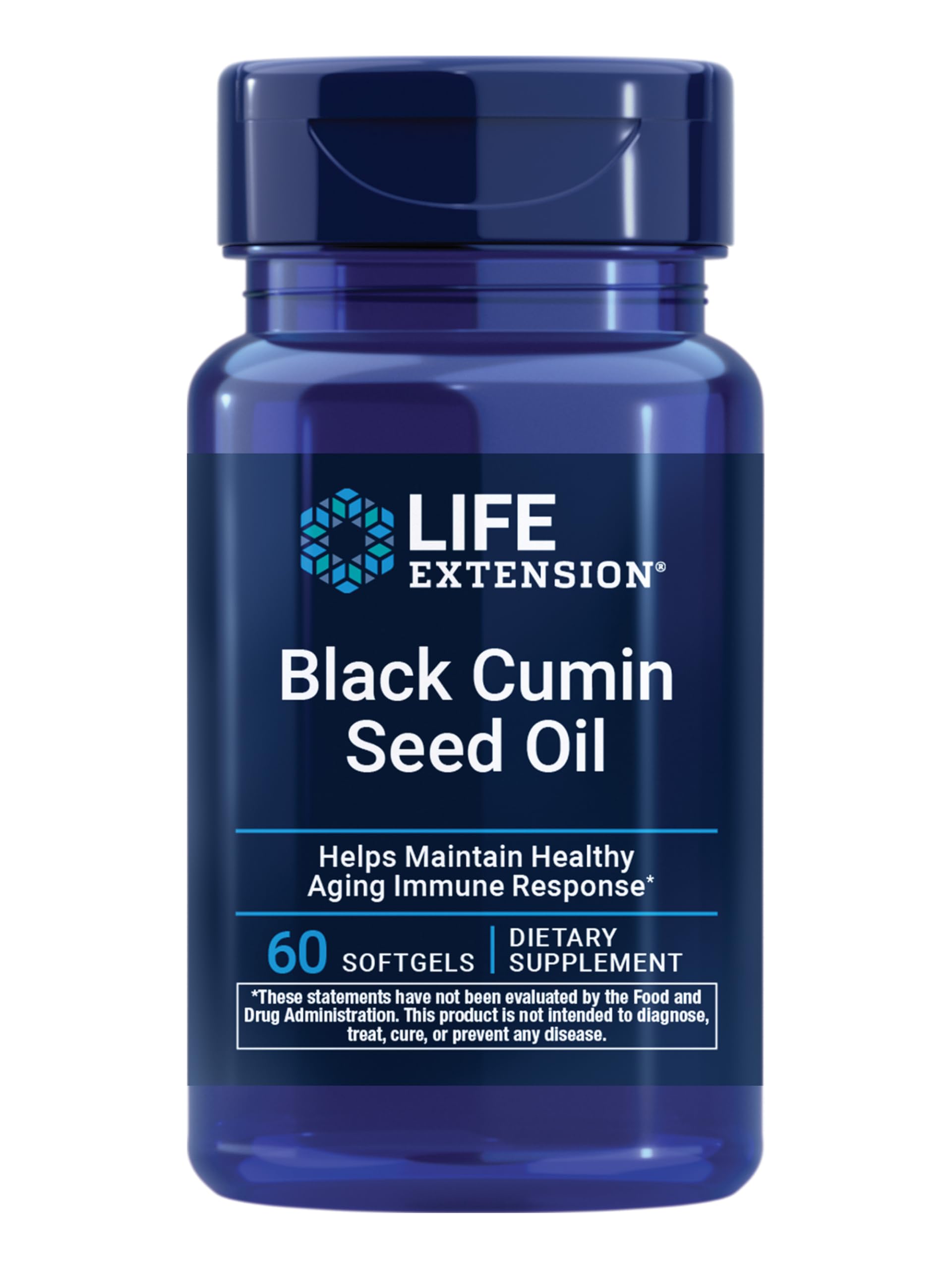 Life Extension Aceite de comino negro - botella, apoya la respuesta inmune saludable.