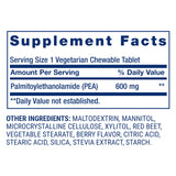 Life Extension palmitoiletanolamida: fórmula vegetariana y libre de gluten para uso diario.