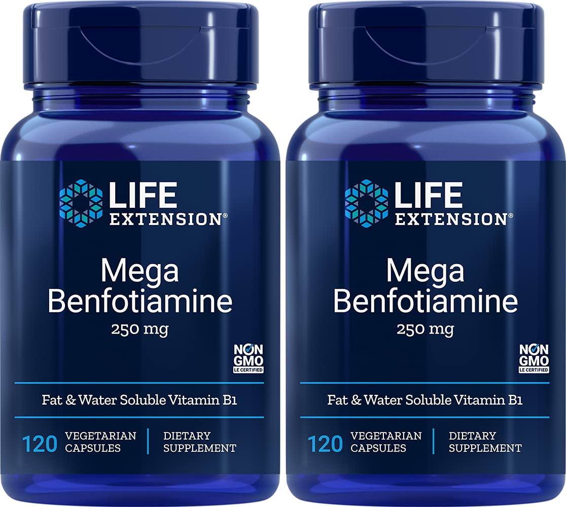 Life Extension Mega Benfotiamina, botella: apoyo al metabolismo saludable