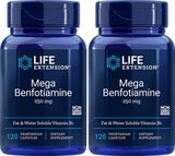Life Extension Mega Benfotiamina, botella: apoyo al metabolismo saludable