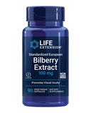 Life Extension Bilberry Extract: botella con cápsulas para comodidad visual diaria.