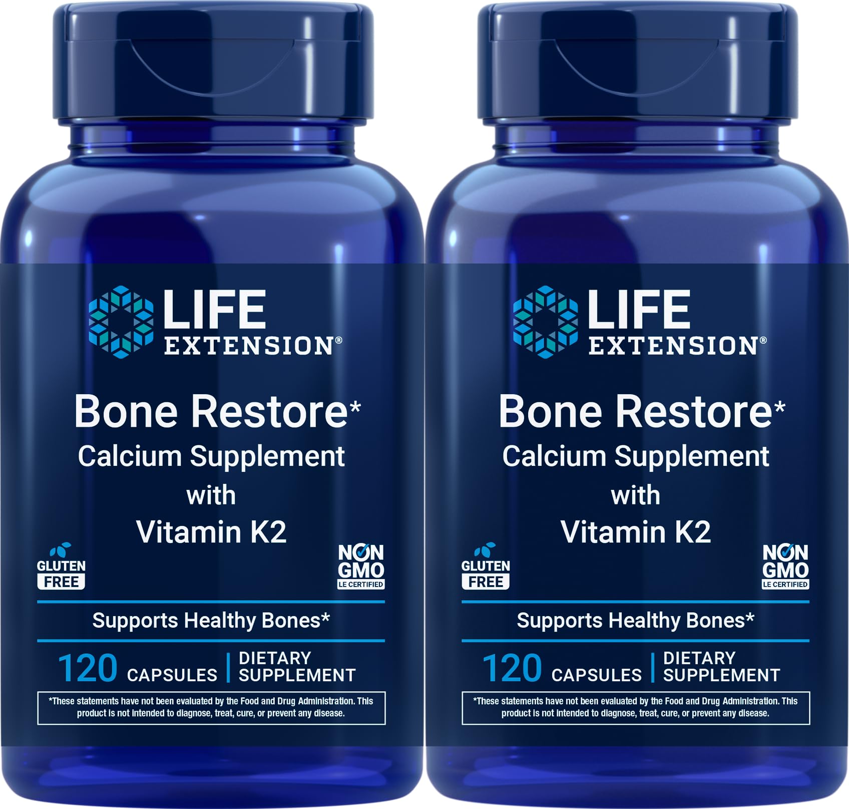 Life Extension Bone Restore: cápsulas de calcio con K2 para apoyo óseo