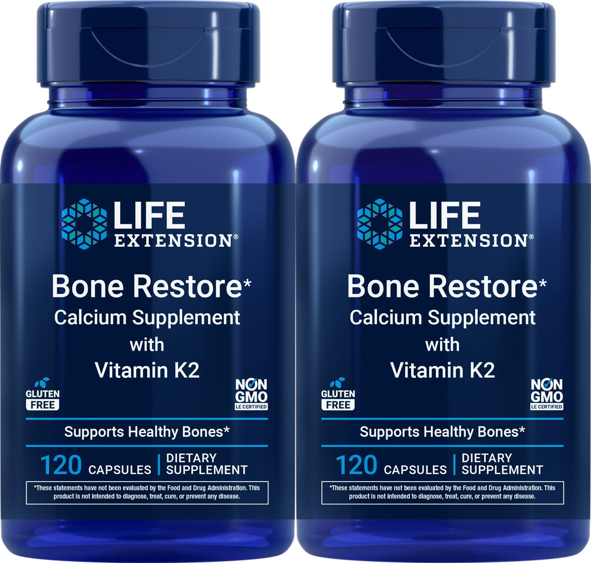 Life Extension Bone Restore: cápsulas de calcio con K2 para apoyo óseo