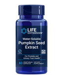Life Extension botella de extracto soluble de semilla de calabaza, posible apoyo a la salud urinaria.