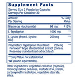 Life Extension Botella Triptófano 1000mg, cápsulas para uso diario.