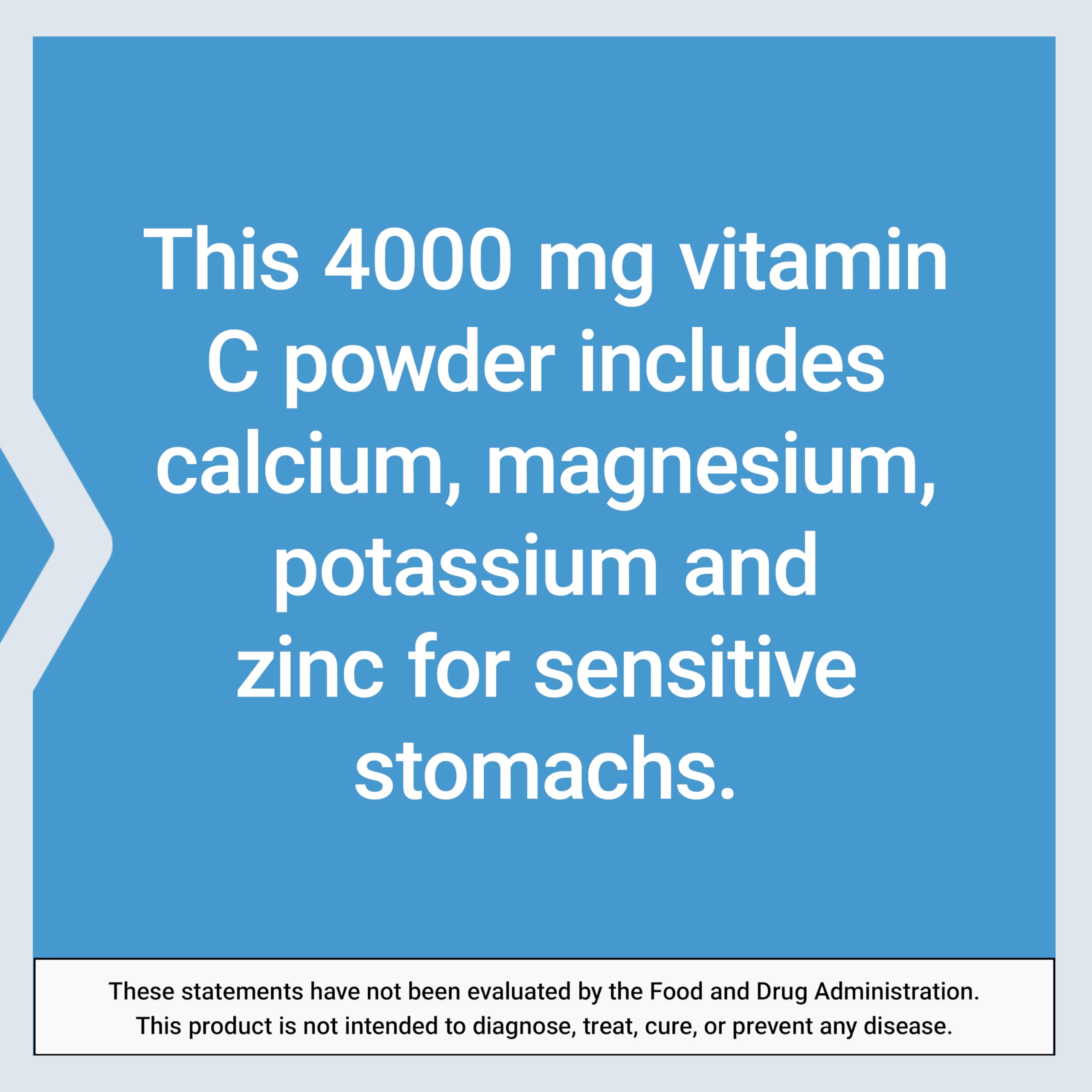 Life Extension Buffered Vitamin C Powder con 84 porciones, textura soluble al mezclar con agua.