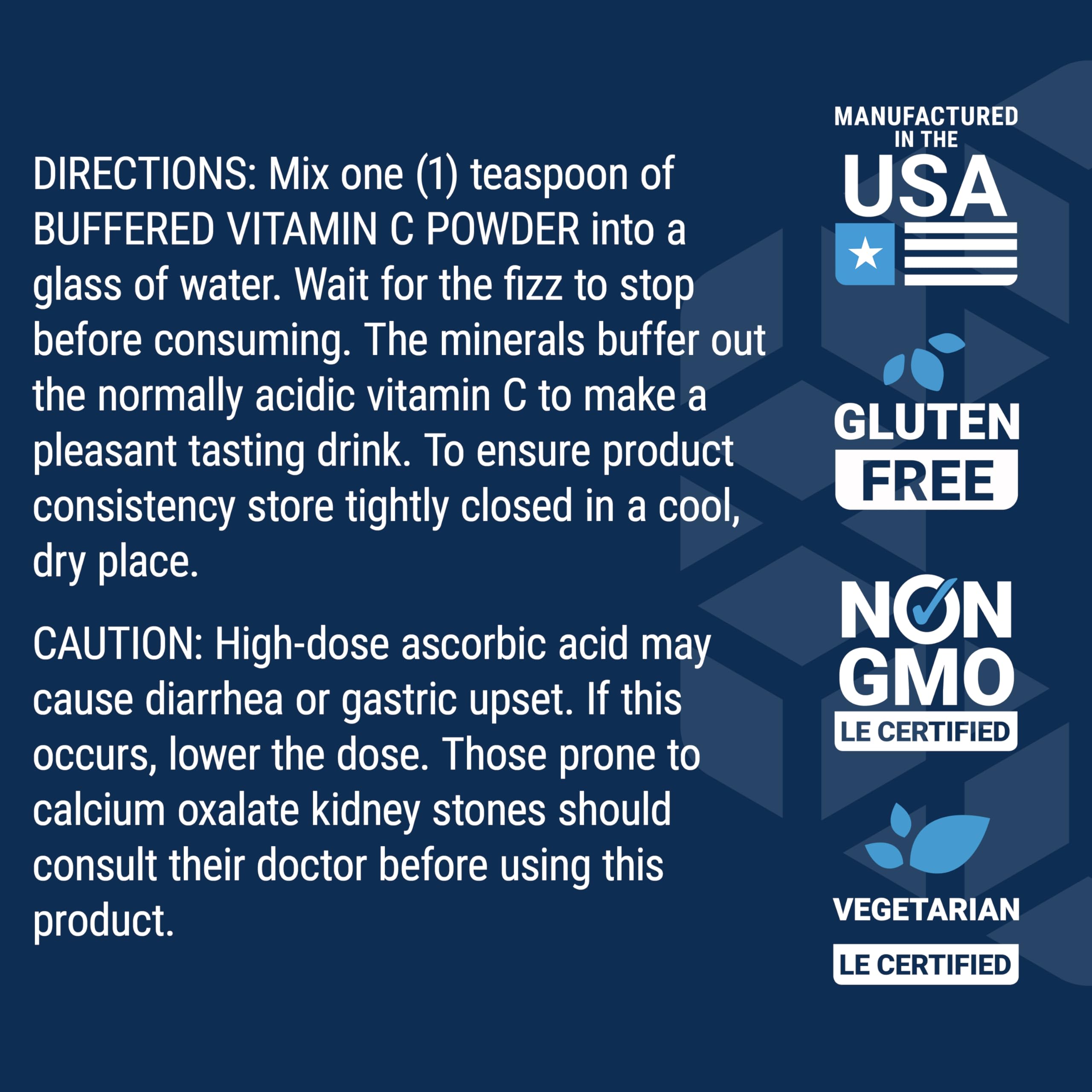 Life Extension Buffered Vitamin C Powder libre de OGM y gluten, opción de calidad.