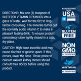 Life Extension Buffered Vitamin C Powder libre de OGM y gluten, opción de calidad.