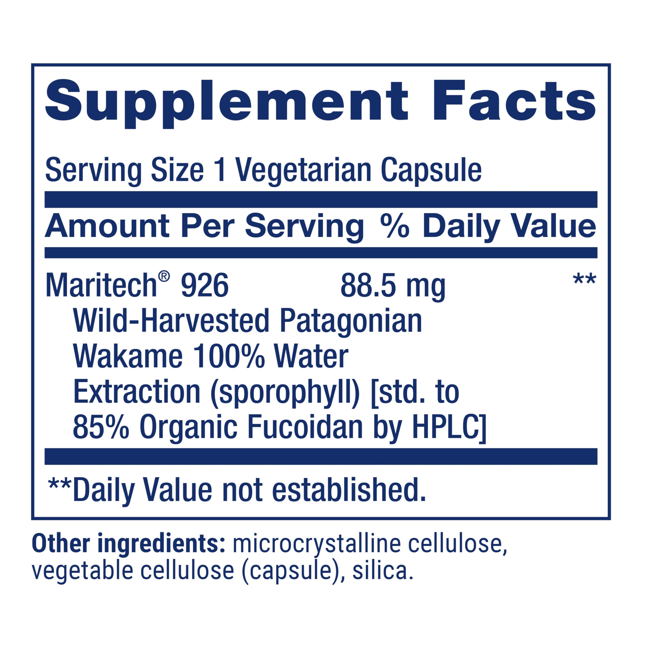 Life Extension caja-del-producto: envase de 60 cápsulas para suministro mensual.