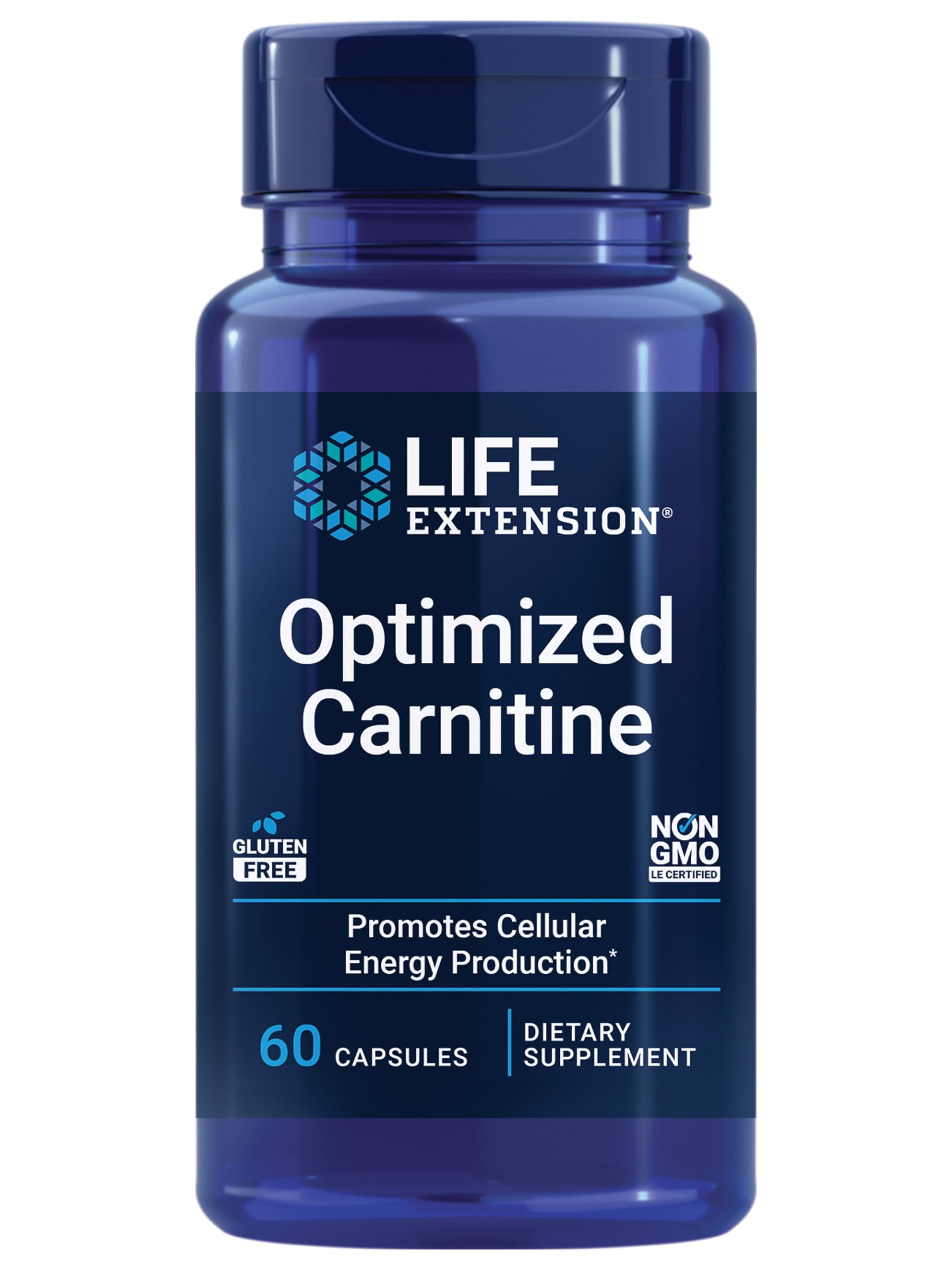 Life Extension Optimized Carnitine: cápsulas, impulso de energía diaria y energía celular
