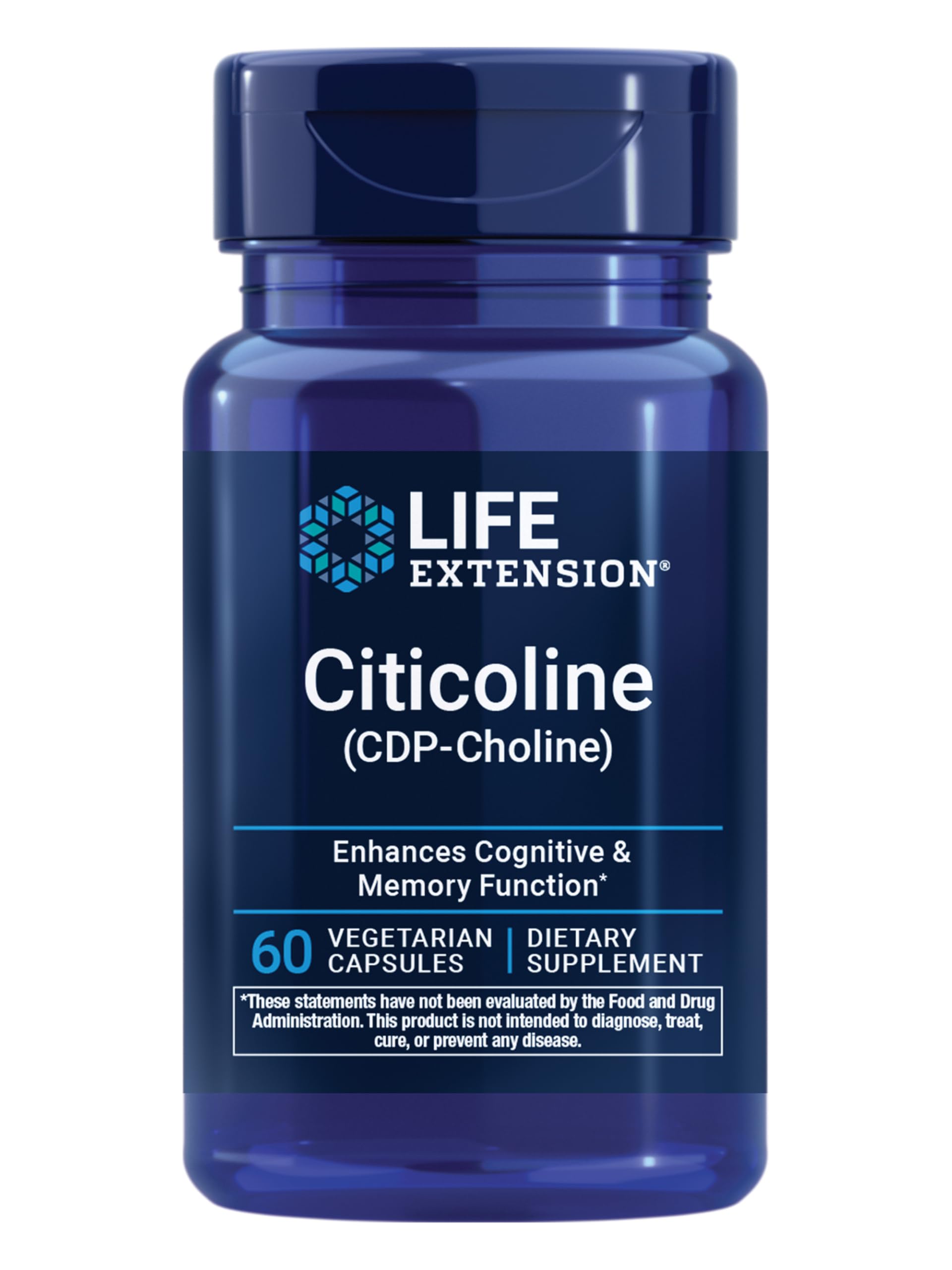 Life Extension Citicolina enfocado en memoria y claridad mental diaria.