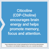 Life Extension Citicolina ingredientes no transgénicos y libre de gluten.
