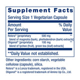Life Extension Cortisol-Stress Balance: etiqueta clara en el envase para identificación.