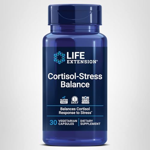 Life Extension Cortisol-Stress Balance: producto libre de gluten y no transgénico.