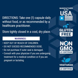 Life Extension Cytokine Suppress, ingredientes no transgénicos y sin gluten