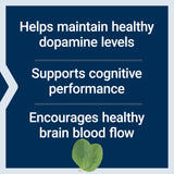 Life Extension Dopa-Mind etiqueta sin gluten y sin transgenico para tranquilidad.