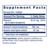 Life Extension Gamma E: etiqueta frontal con información clara de la fórmula.