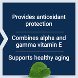 Life Extension Gamma E: imagen de ingredientes destacando alfa y gamma tocoferoles.