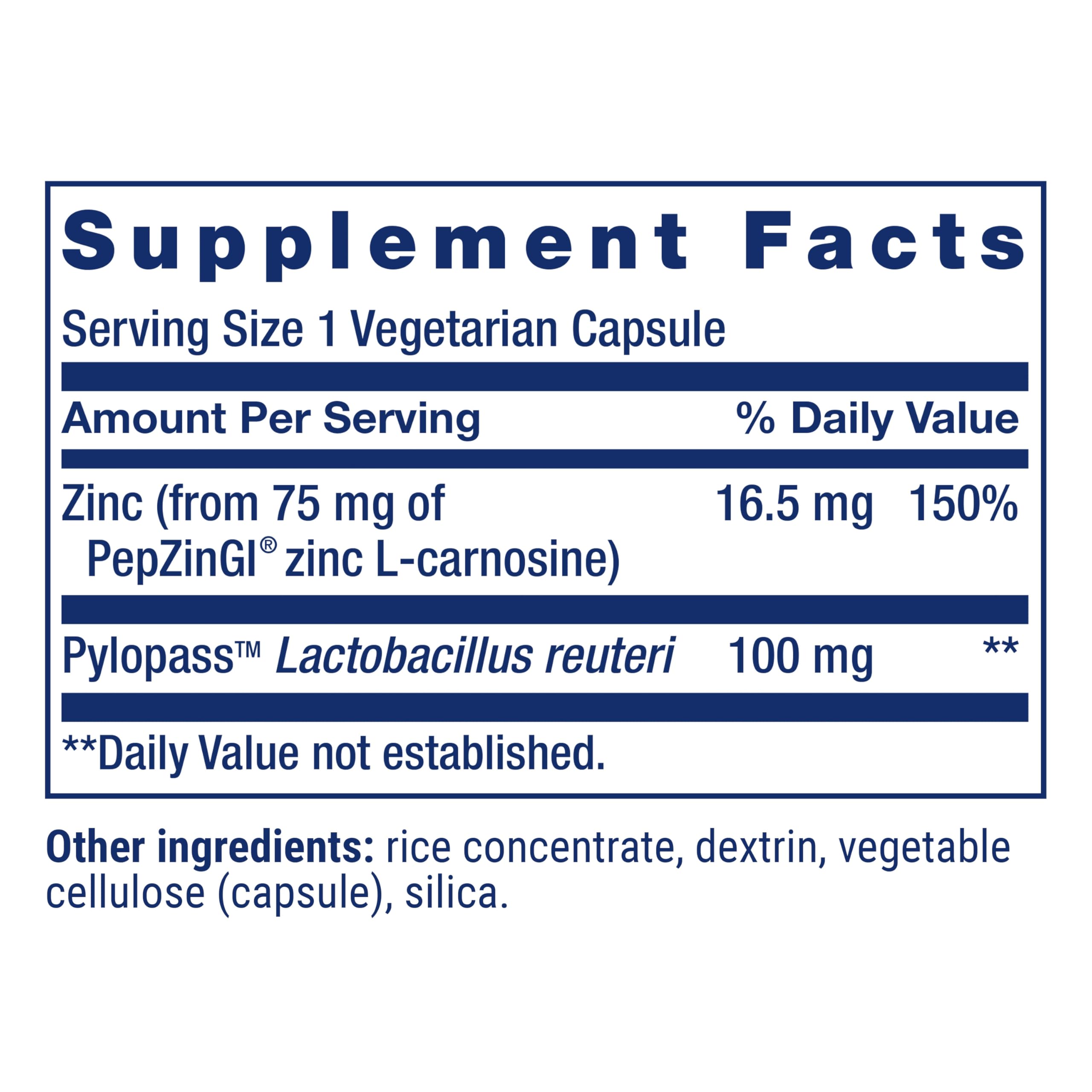 Life Extension Gastro-Ease: etiqueta legible con información de ingredientes