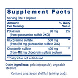 Life Extension Glucosamina/Condroitina, caja de presentación, diseño limpio para uso diario.