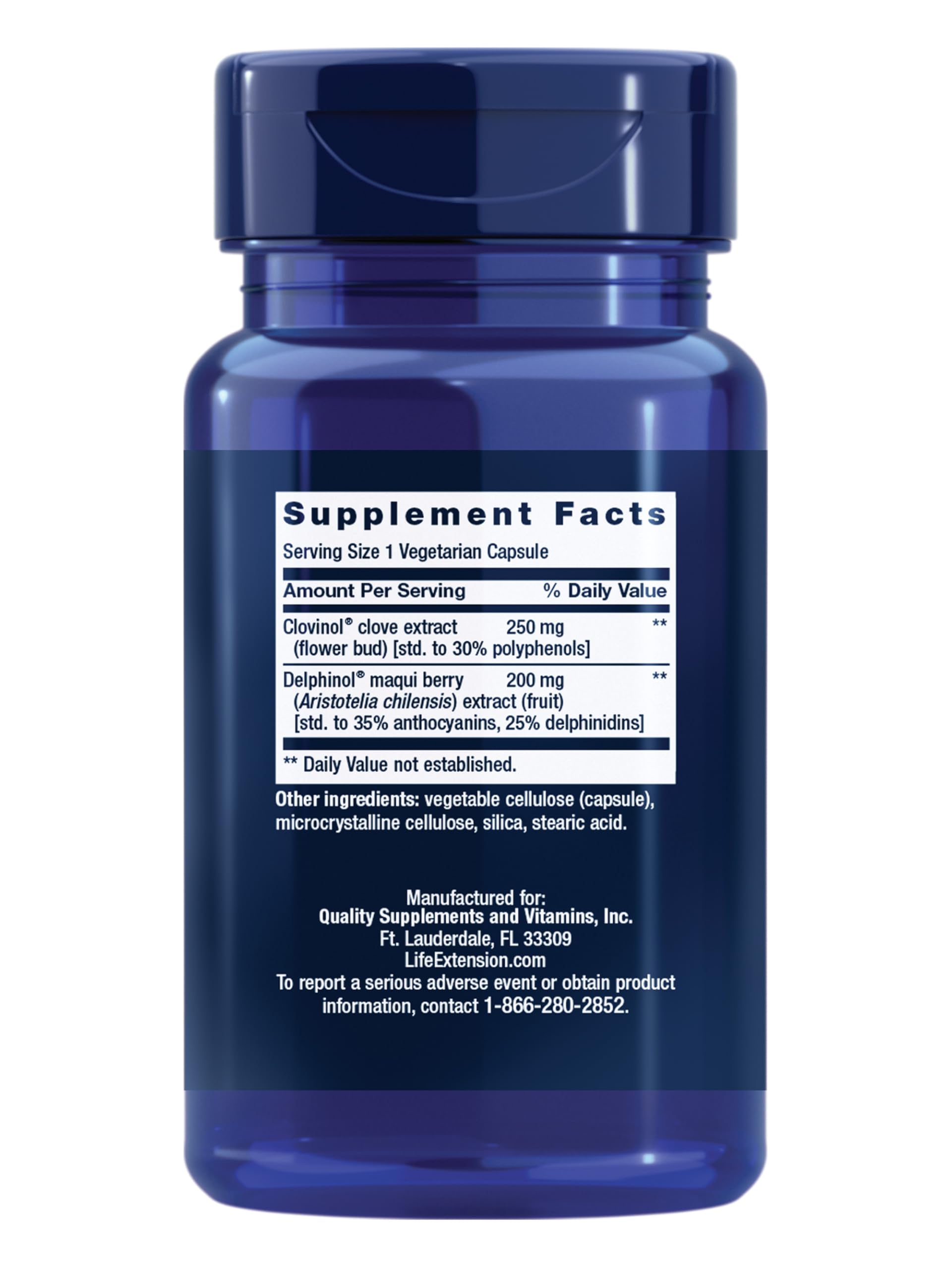 Glycemic Guard de Life Extension: botella con maqui, soporte metabólico tras la ingesta.