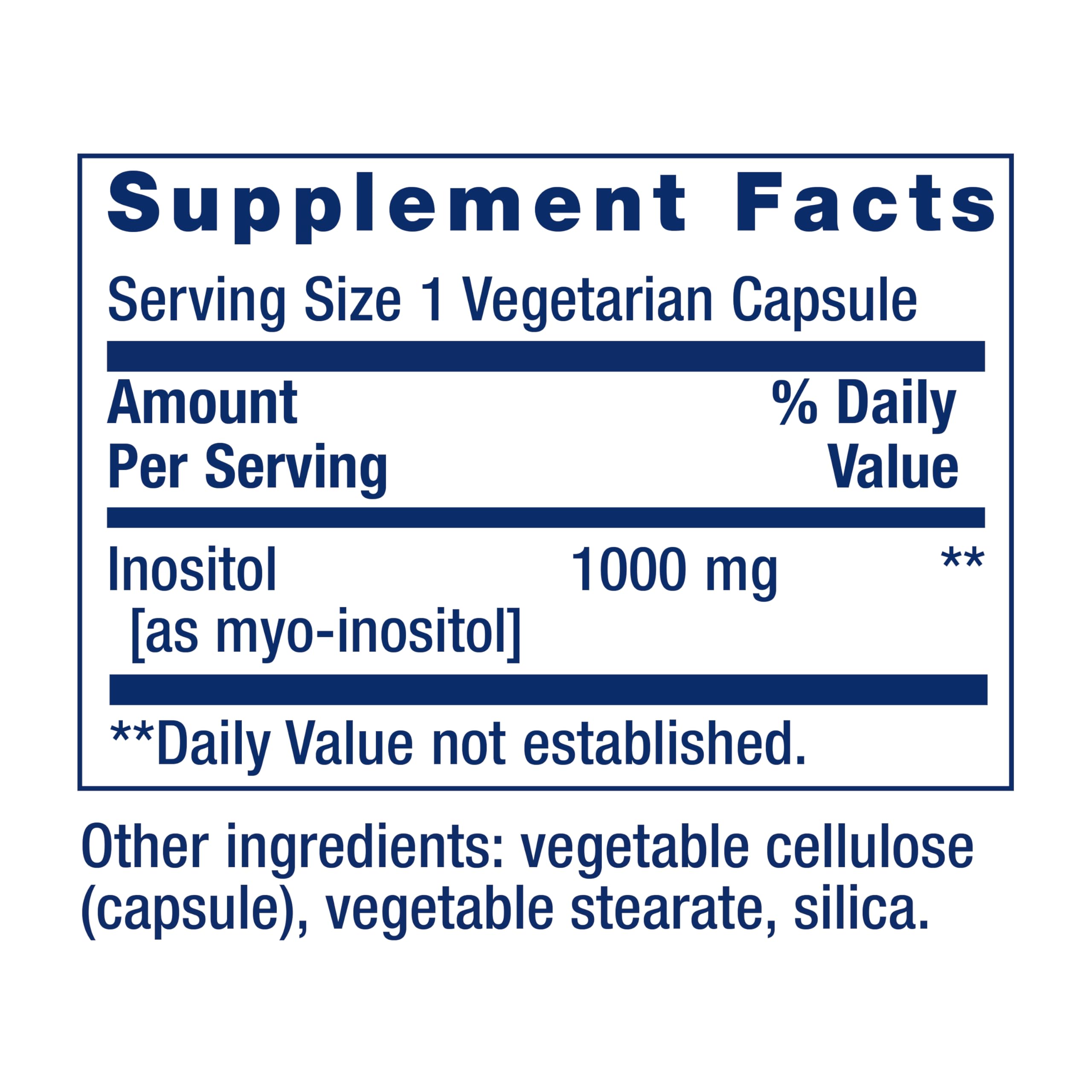 Caja de Life Extension Inositol Caps, presentación vegetariana lista para la rutina