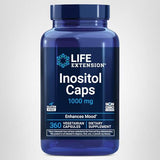Dosis de 1000 mg por cápsula Life Extension Inositol Caps para bienestar