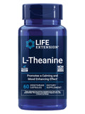 Life Extension L-Theanine: botella de cápsulas para relajación diaria.